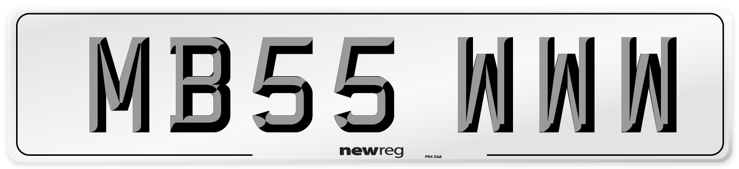 MB55 WWW Number Plate from New Reg